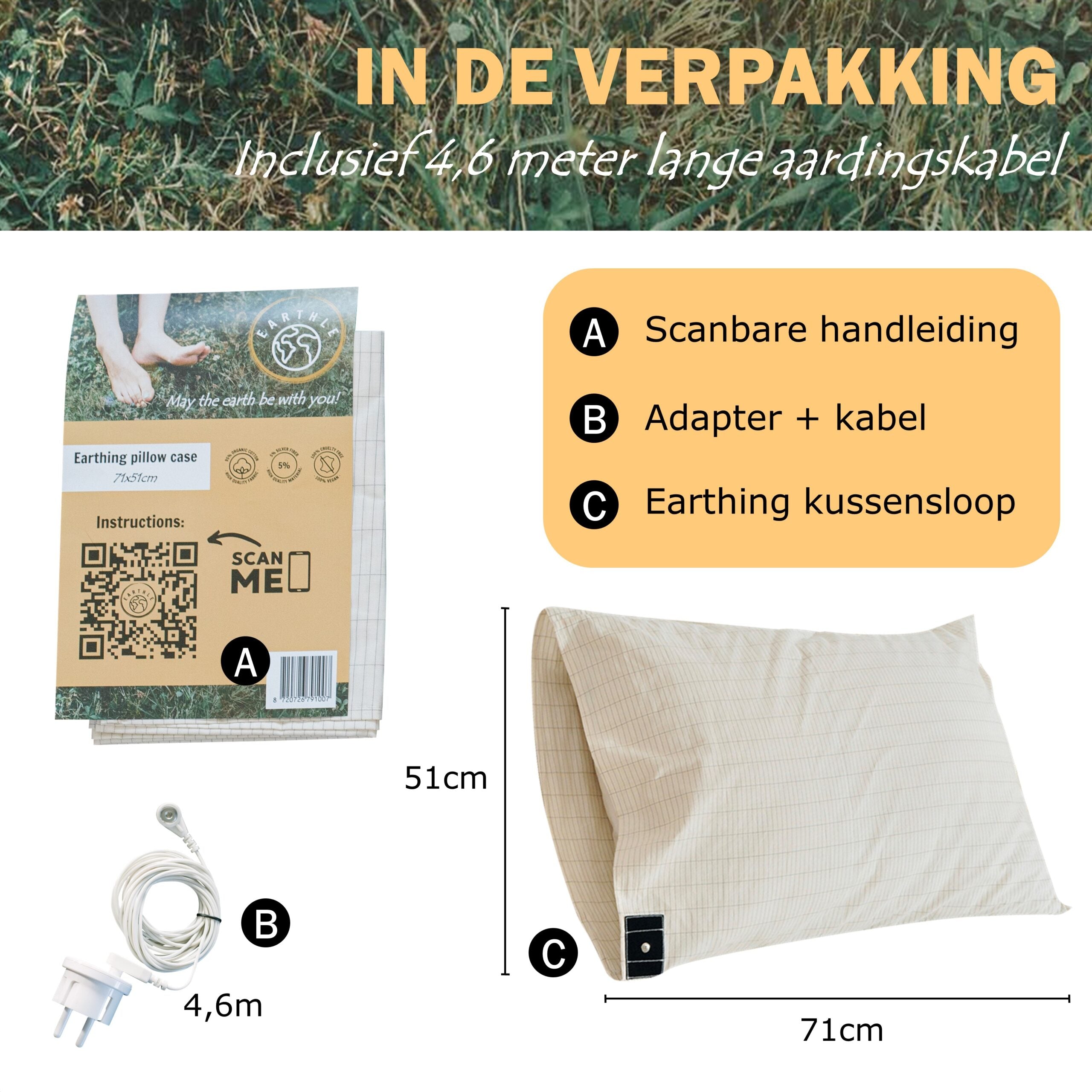 Earthle Earthing Kussensloop (71x51cm)