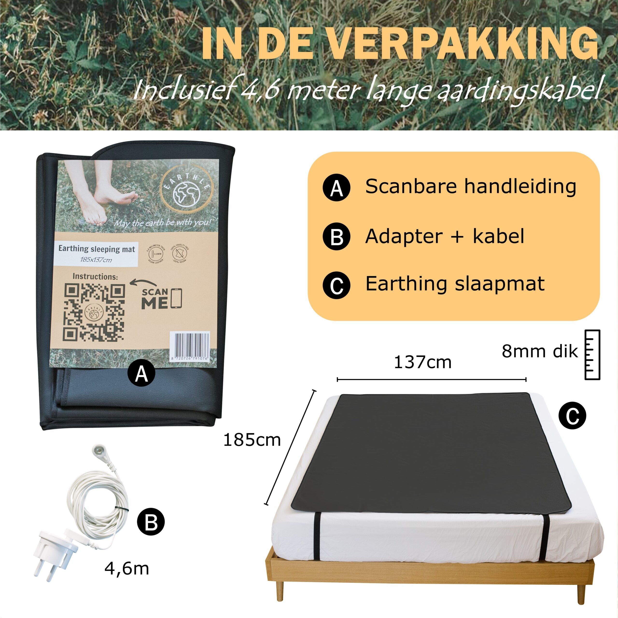 Earthle Earthing Slaapmat (185x137cm)