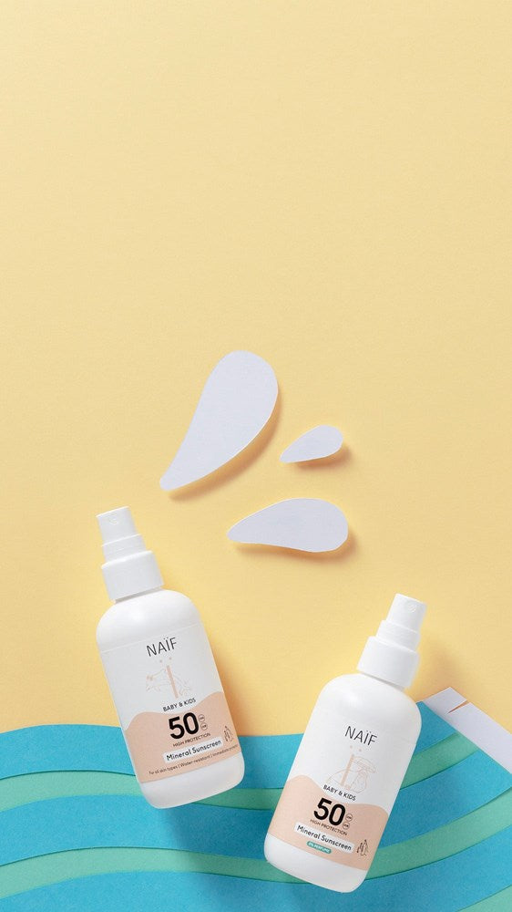 Naïf Minerale Zonnebrand Spray voor Baby en Kind — SPF50 (100ml)