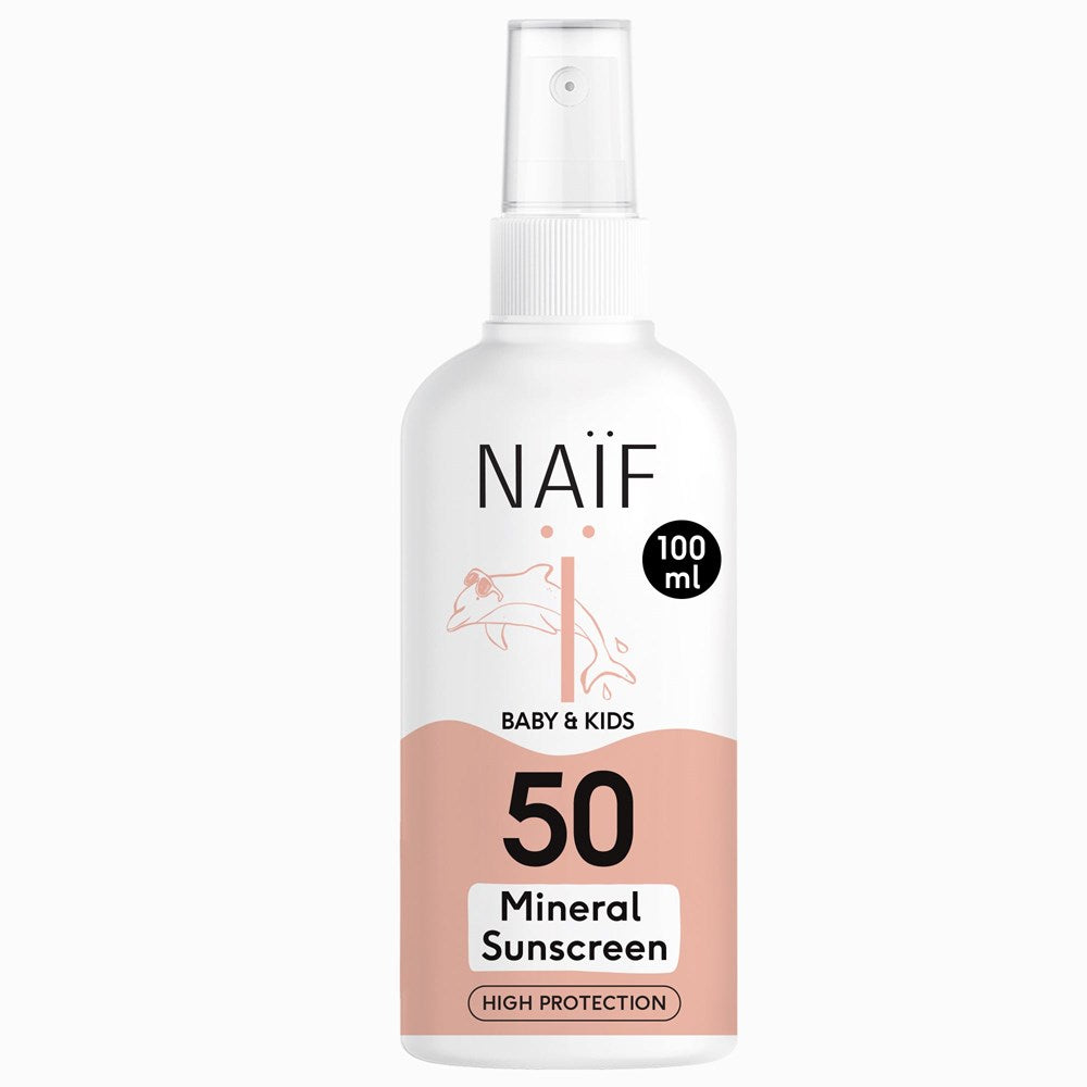 Naïf Minerale Zonnebrand Spray voor Baby en Kind — SPF50 (100ml)