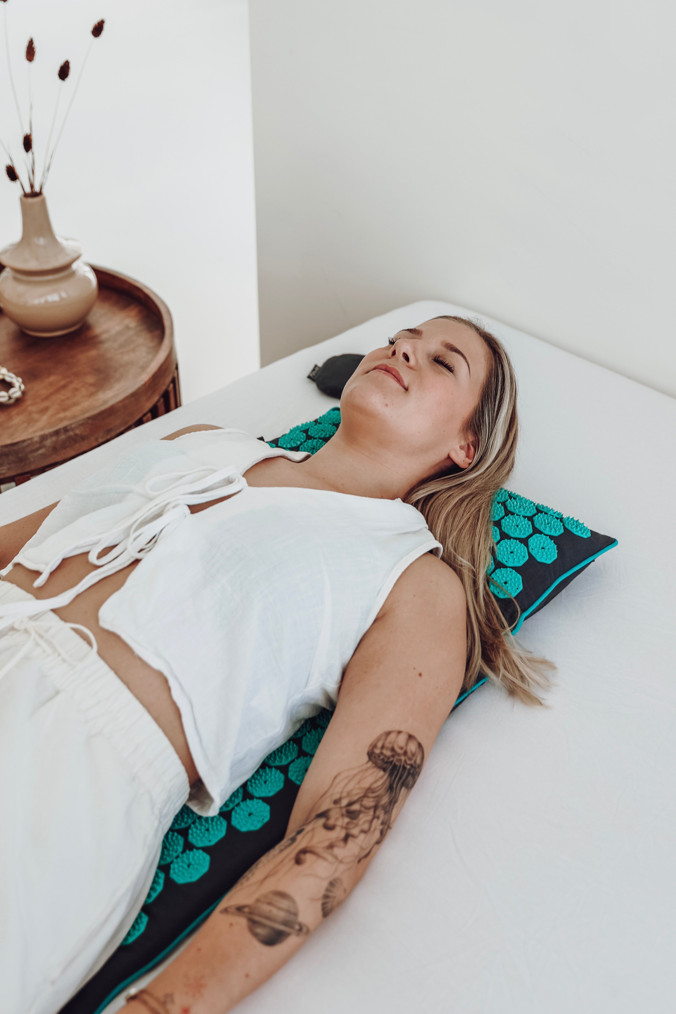 Flowee ECO Spijkermat met kussen Shakti - Zeegroen