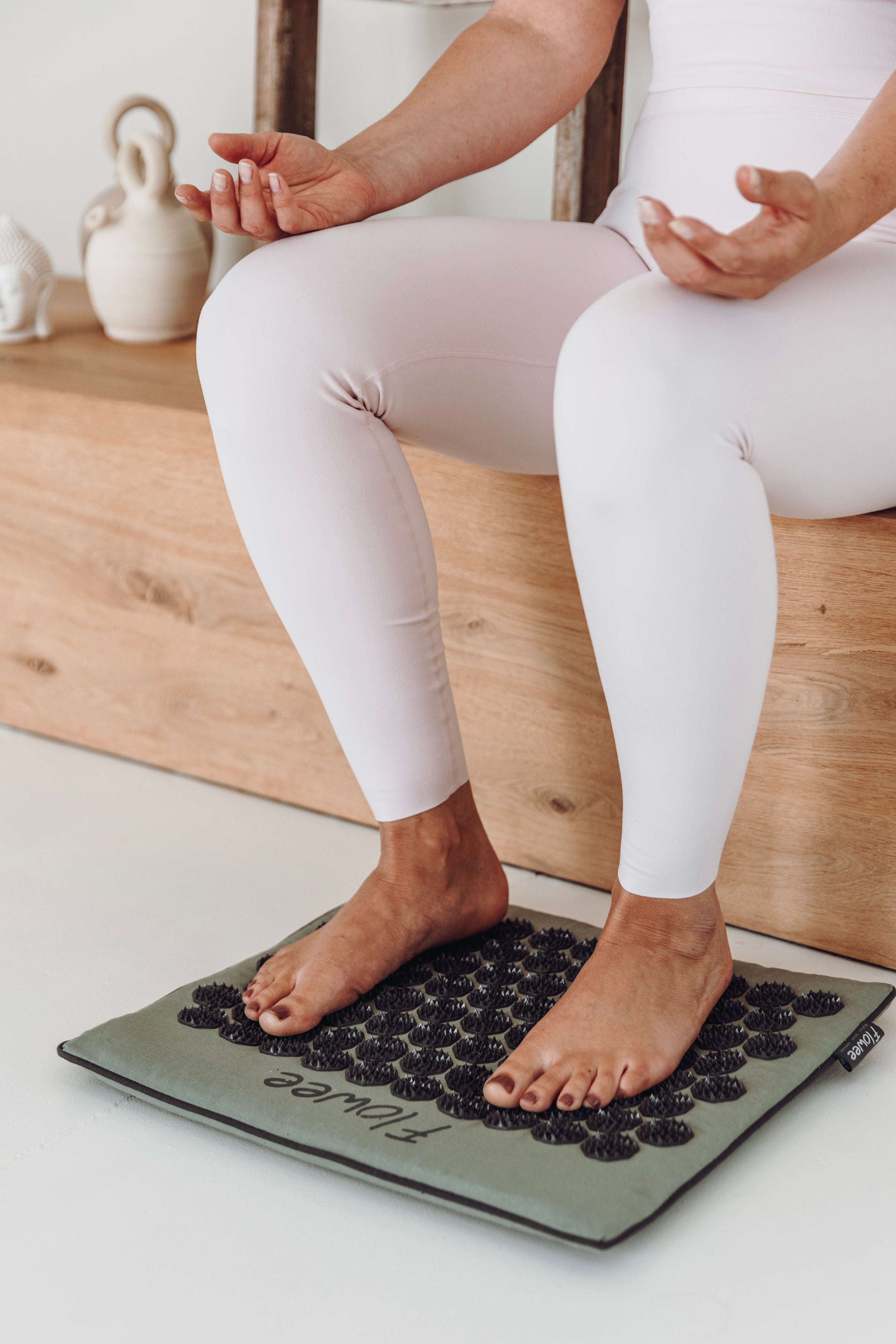 Flowee Relax-set PRO Spijkermat ECO - Grijs met zeegroen