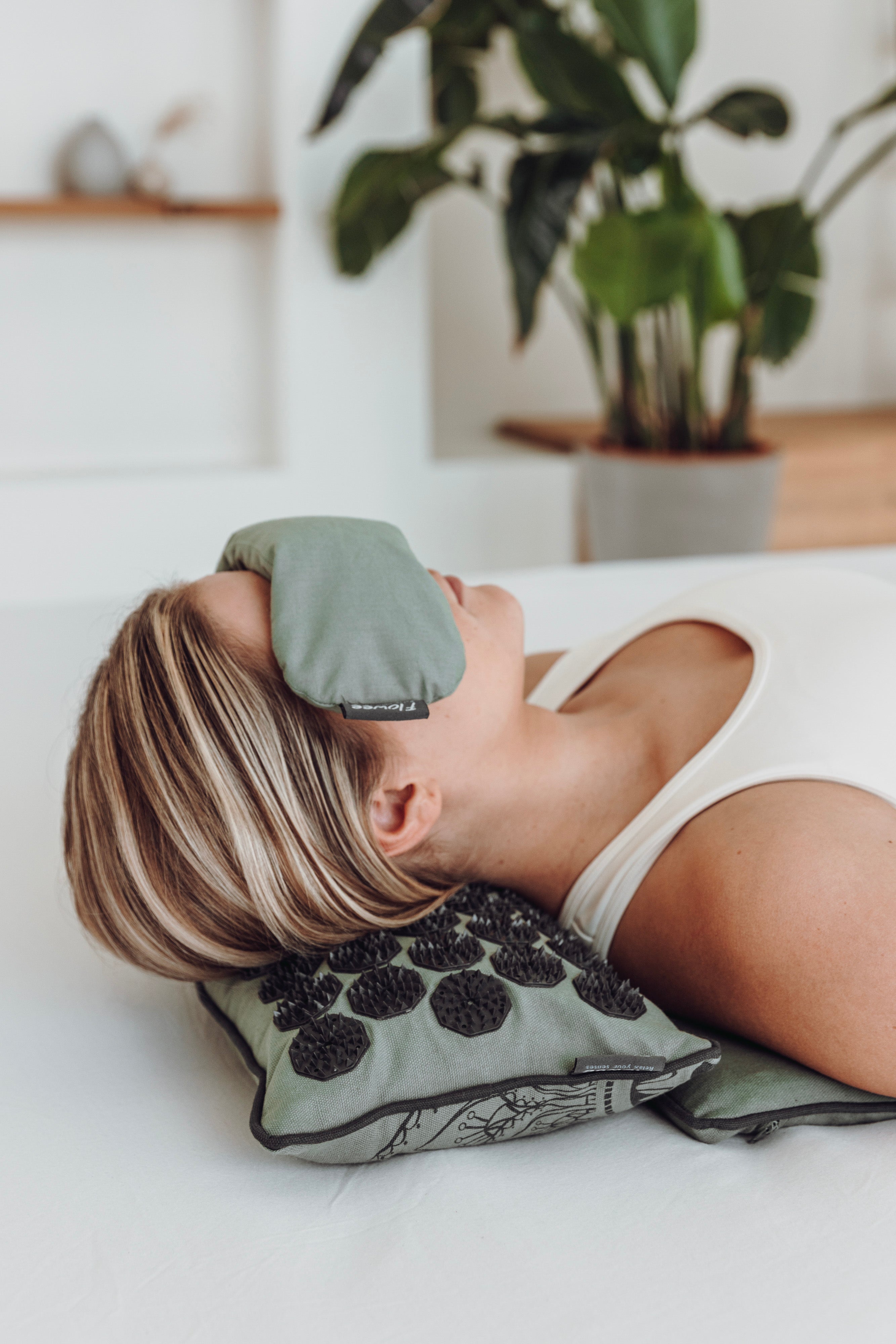 Flowee Relax-set PRO Spijkermat ECO - Grijs met zeegroen