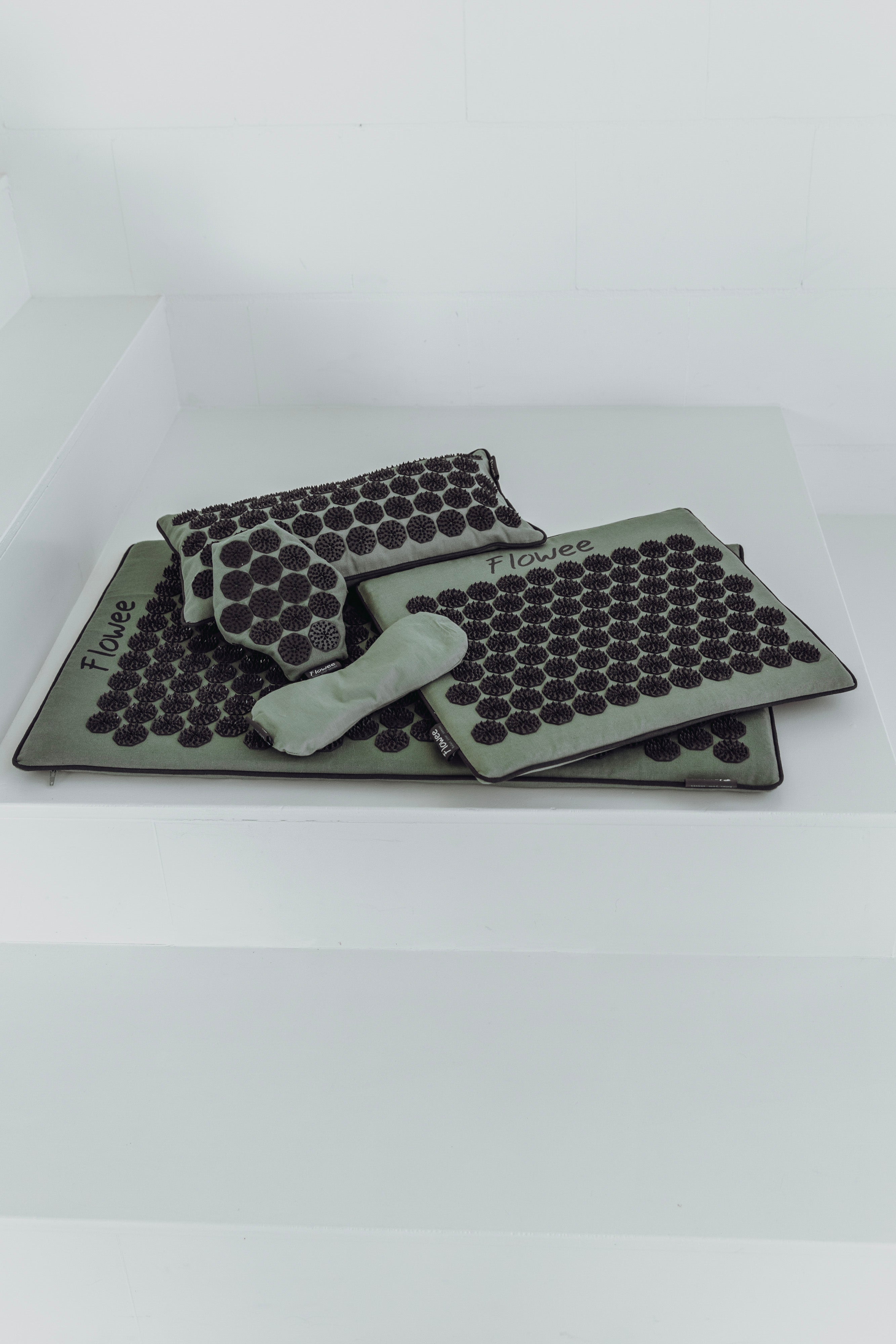 Flowee Relax-set PRO Spijkermat ECO - Grijs met zeegroen