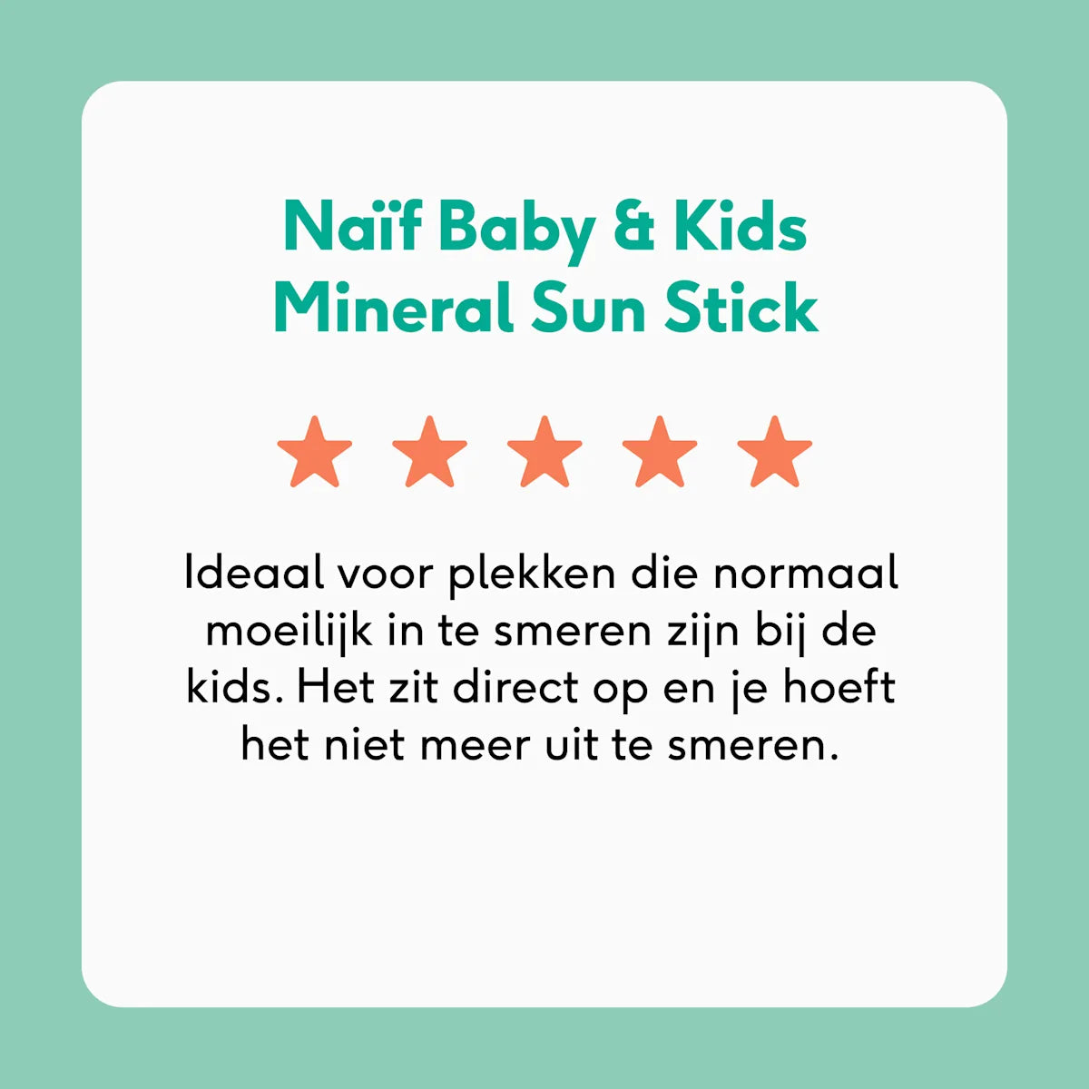 NAIF - Minerale Zonnebrand Stick Baby & Kind SPF50 - Parfumvrij