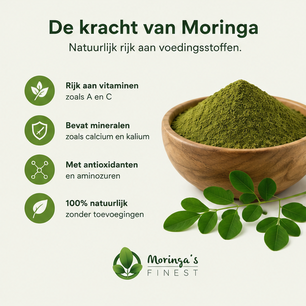 Moringa's Finest Moringa Green' Delight bladpoeder (250 gram)