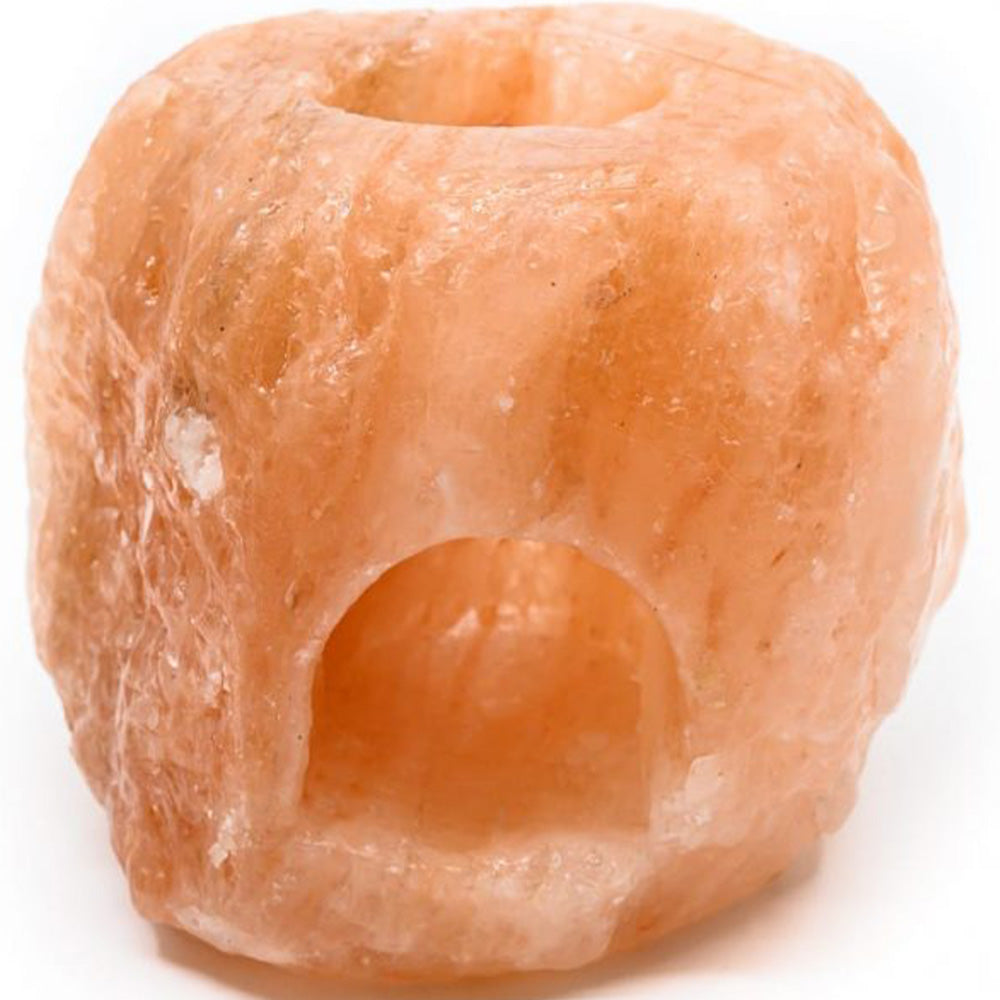 Zoutsteen Waxinelichthouder Oranje Aroma Diffuser (1 kg) 10 x 9 x 9 cm