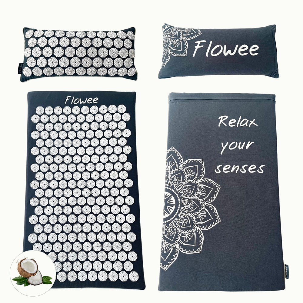 Flowee Spijkermat met kussen Shakti - Wit