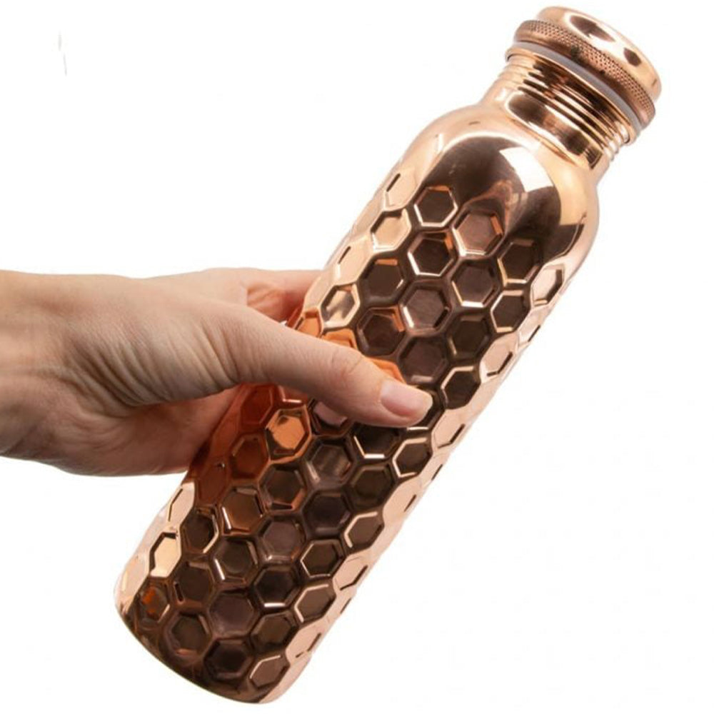 Koperen Waterfles Honingraad – 900 ml