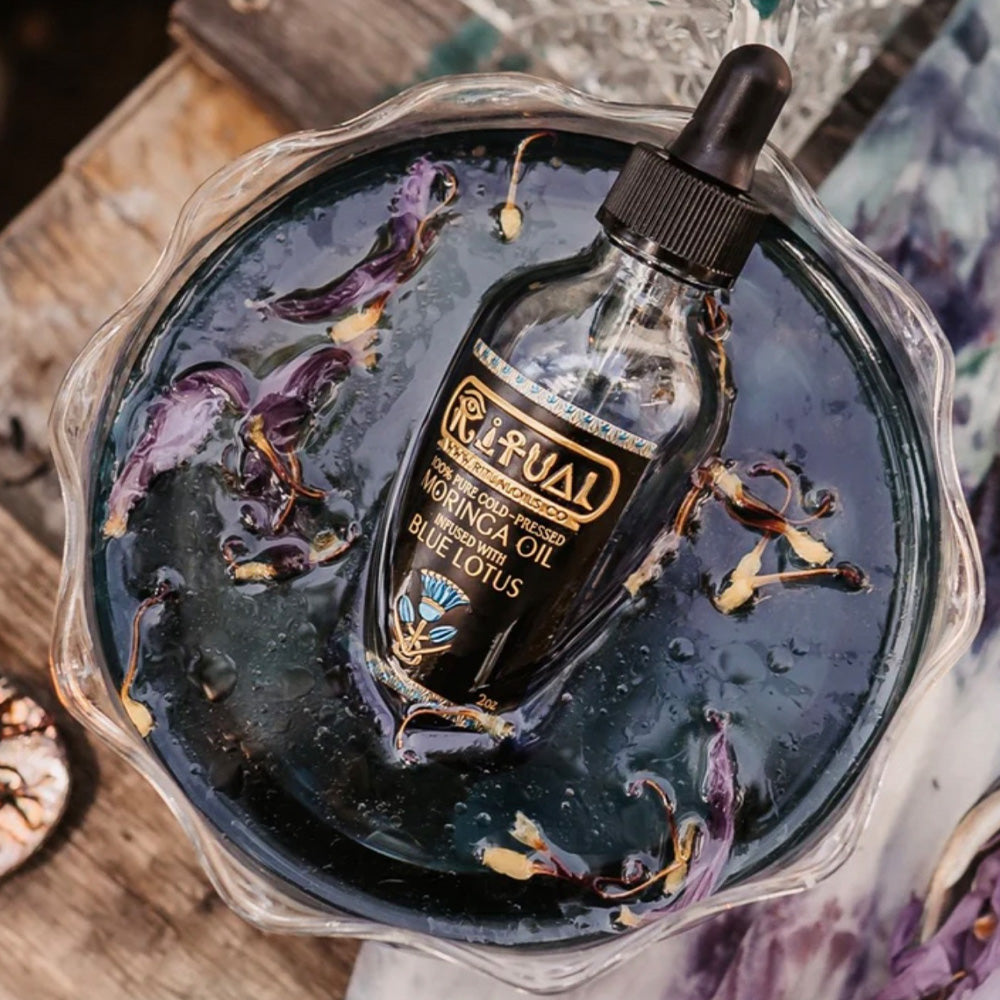 Ritual Oils - 100% koudgeperste Moringa Olie met blauwe Lotus