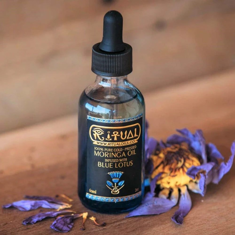 Ritual Oils - 100% koudgeperste Moringa Olie met blauwe Lotus