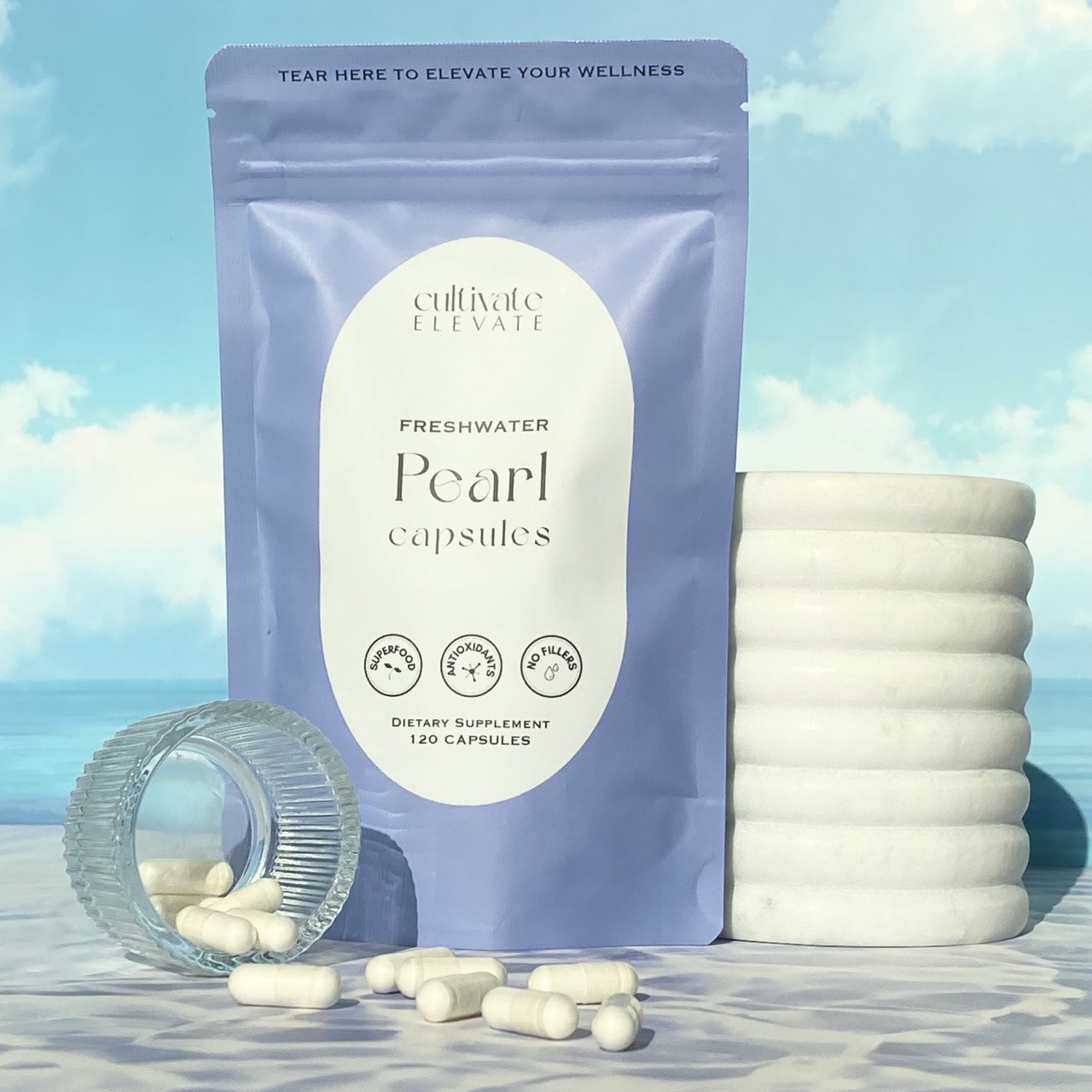 Cultivate Elevate - Freshwater Pearl Powder Capsules
