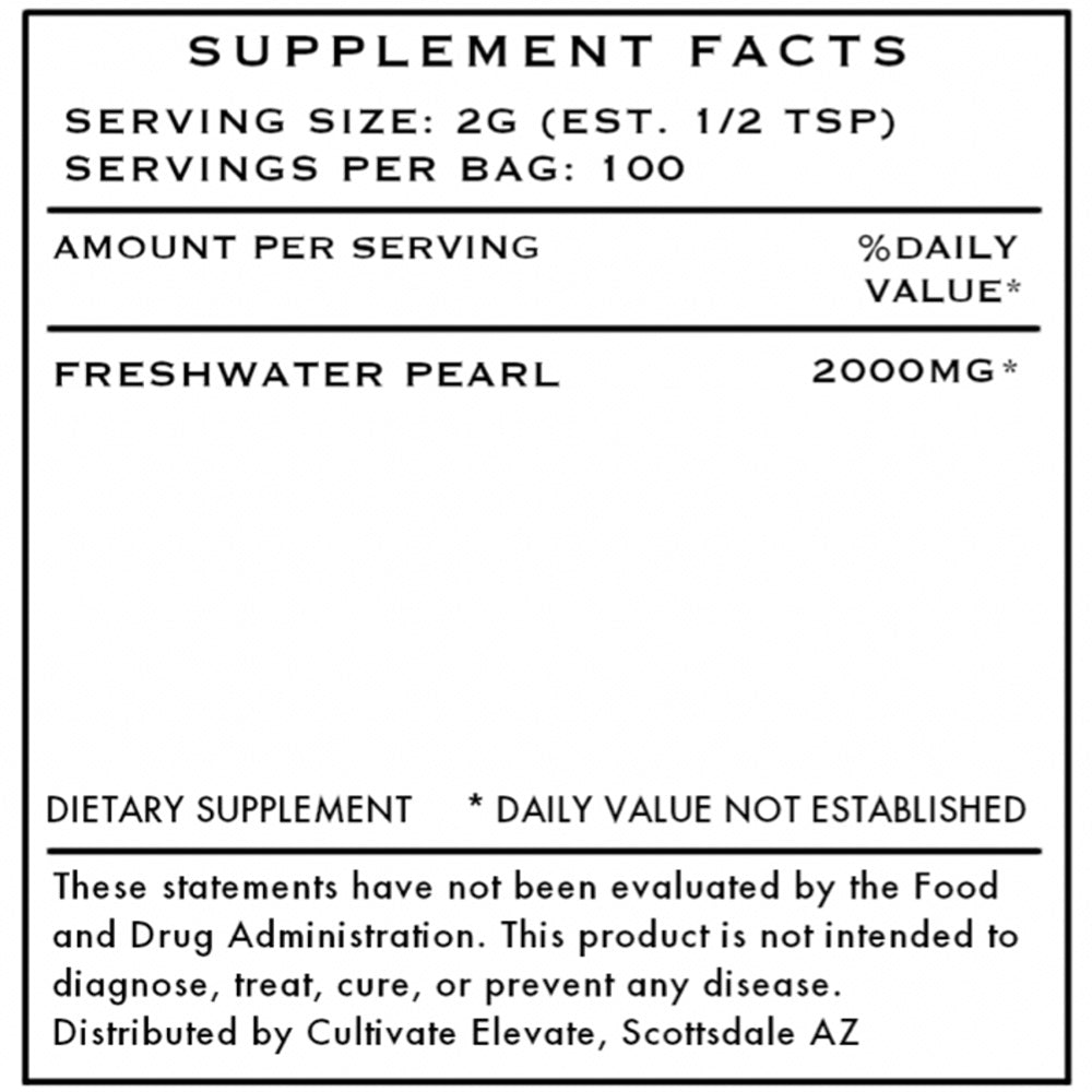 Cultivate Elevate - Freshwater Pearl Powder 200grams