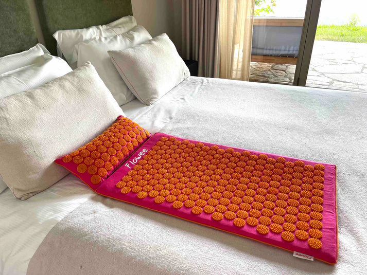 Flowee ECO Spijkermat met kussen Shakti - Orange
