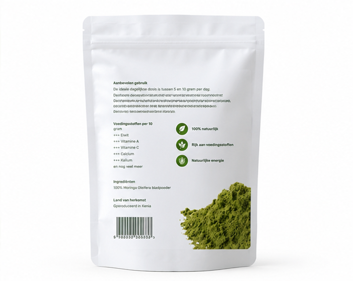Moringa's Finest Moringa Green' Delight bladpoeder (250 gram)
