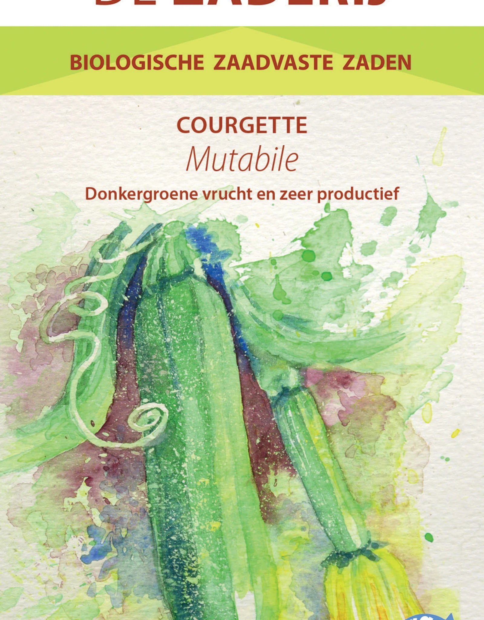 De Zaderij - Biologische Zaden Courgette (Mutabile) a 10 zaden