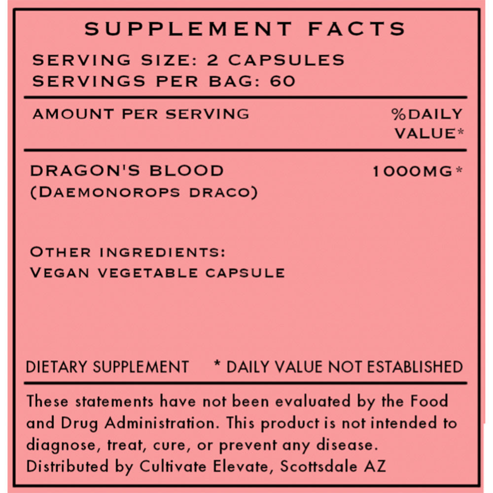 Cultivate Elevate- Dragon’s Blood Capsules