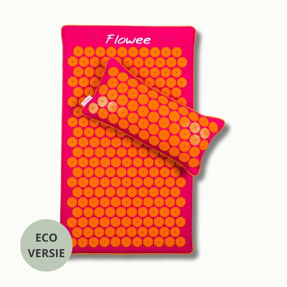 Flowee ECO Spijkermat met kussen Shakti - Orange