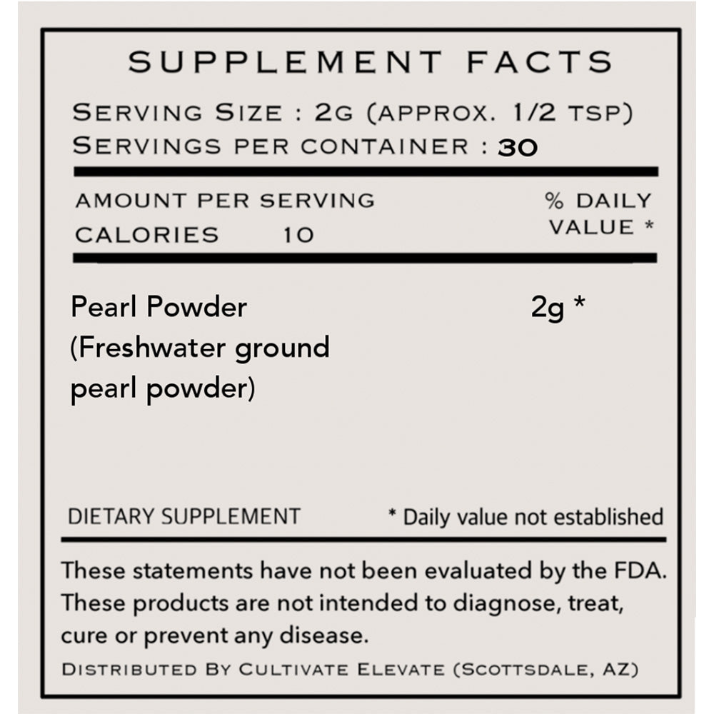 Cultivate Elevate - Freshwater Pearl Powder 60gram