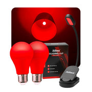 Alina - Roodlicht Avond Set (2 Lampen + Leeslamp)