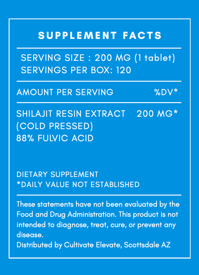 Cultivate Elevate - Shilajit 88
