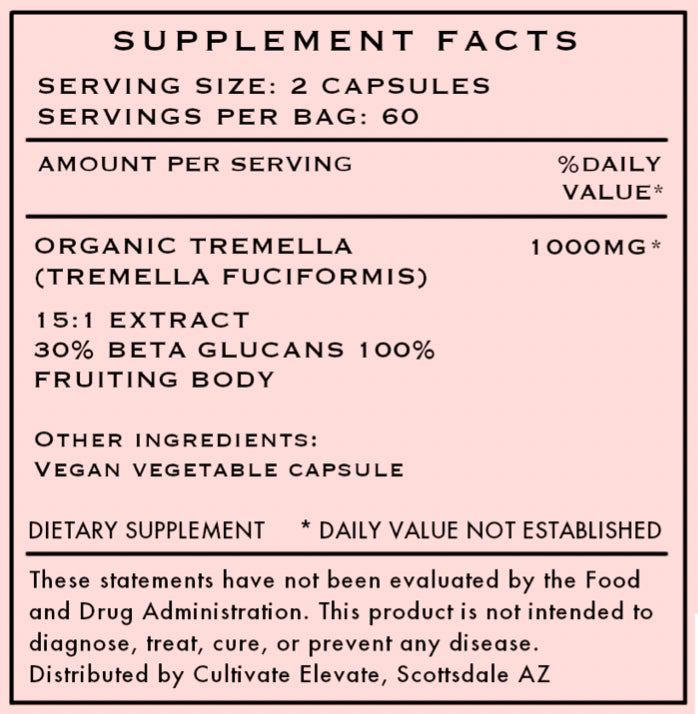 Tremella Capsules - Cultivate Elevate